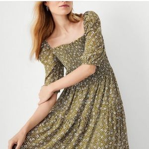 Ann Taylor Floral Smocked Maxi Dress